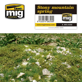 Ammo by MIG Dioramas - Grass Mats - Stony Mountain - Spring - Gap Games