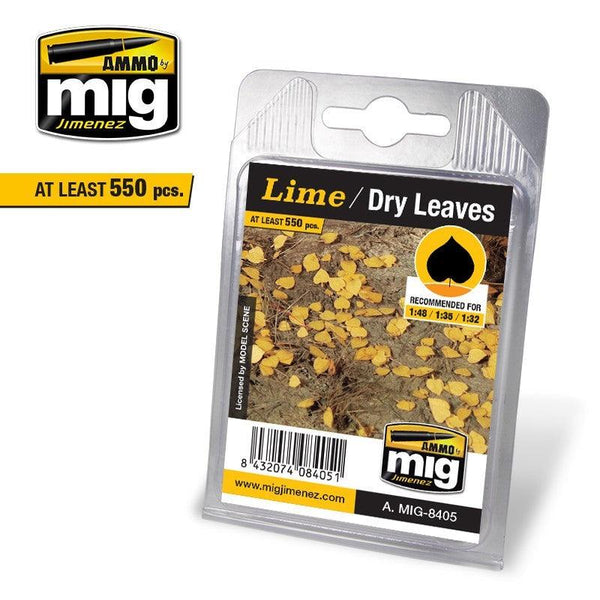Ammo by MIG Dioramas - Leaves - Lime - Dry Leaves - Gap Games