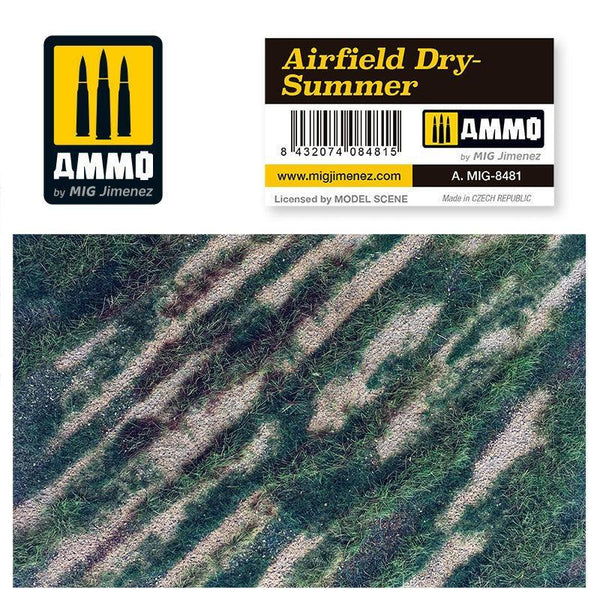Ammo by MIG Dioramas - Scenic Mats - Airfield Dry-Summer - Gap Games