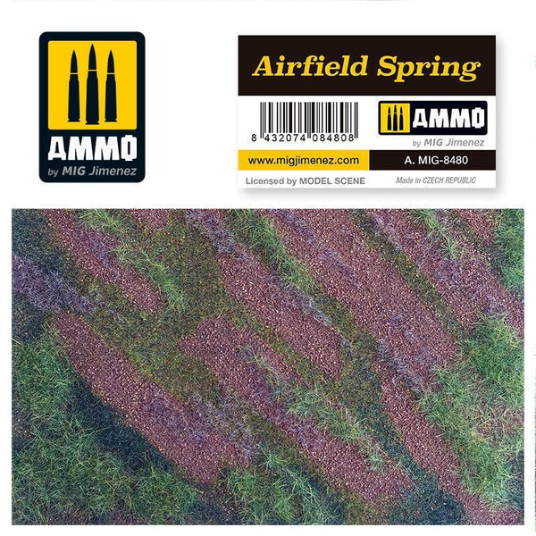 Ammo by MIG Dioramas - Scenic Mats - Airfield Spring - Gap Games