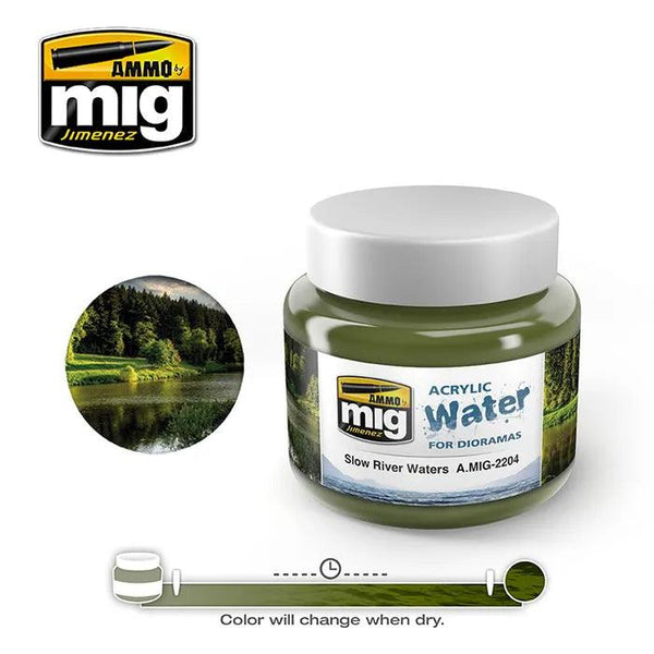 Ammo by MIG Dioramas Slow River Waters 250ml - Gap Games