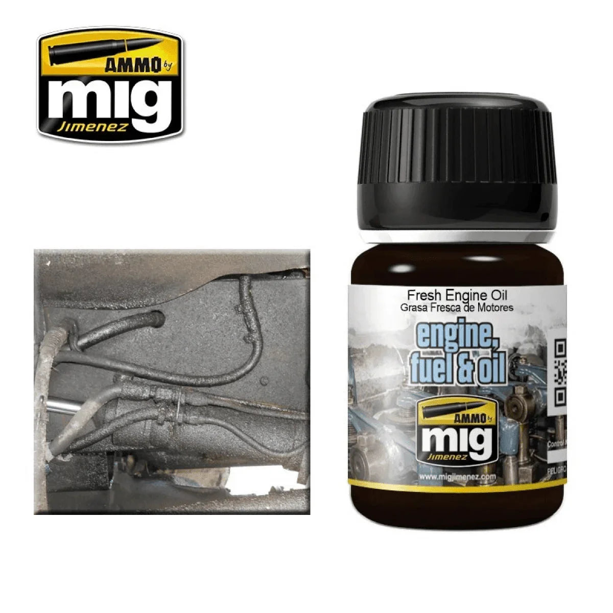 Ammo by MIG Enamel Effects Fresh Engine Oil 35ml - Gap Games
