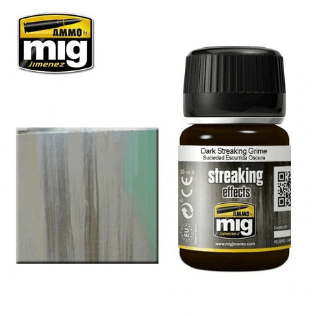 Ammo by MIG Enamel Streaking Effects Dark Streaking Grime 35ml - Gap Games