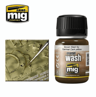 Ammo by MIG Enamel Washes Brown Wash for German Dark Yellow 35ml - Gap Games