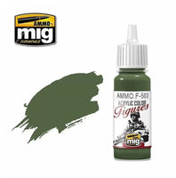 Ammo by MIG Figures Paints Dark Olive Green 17ml - Gap Games