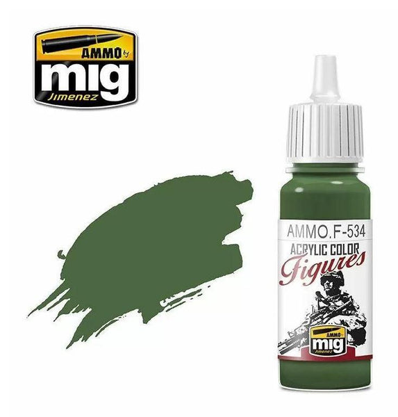 Ammo by MIG Figures Paints Olive Green 17ml - Gap Games