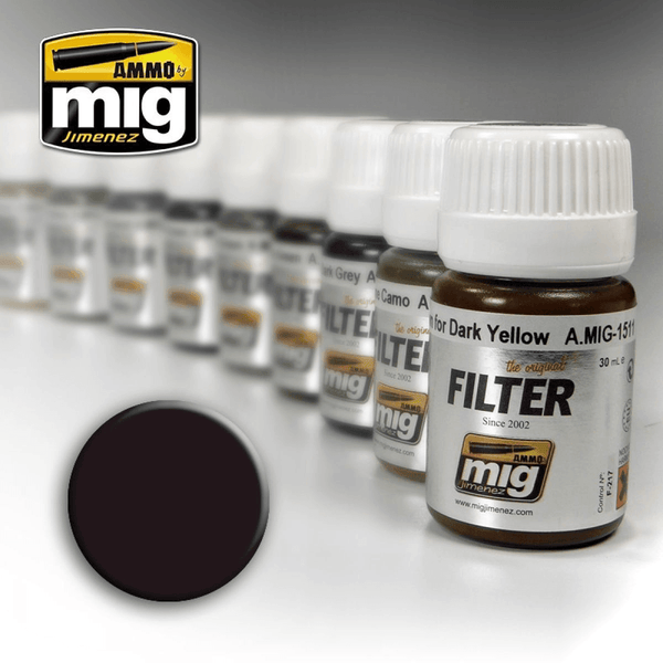 Ammo by MIG Filters Brown for Dark Green 35ml - Gap Games