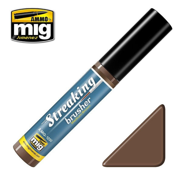 Ammo By MIG Medium Brown Streakingbrusher - Gap Games