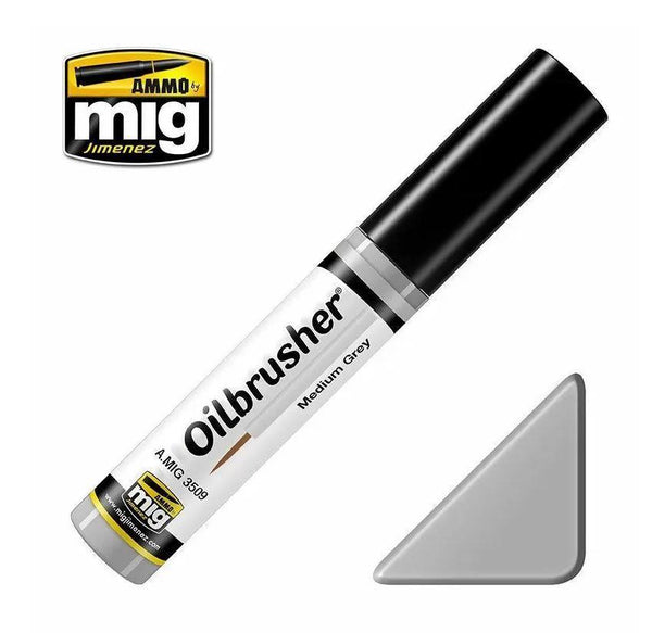 Ammo by MIG Oilbrusher Medium Grey - Gap Games