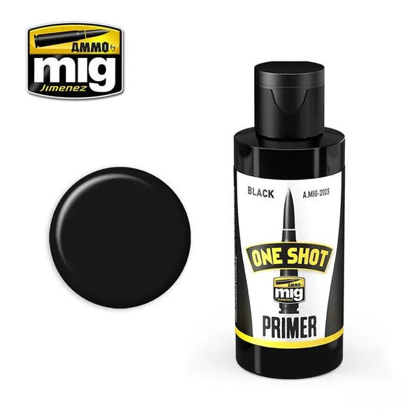 Ammo by MIG One Shot Primer - Black 60ml - Gap Games