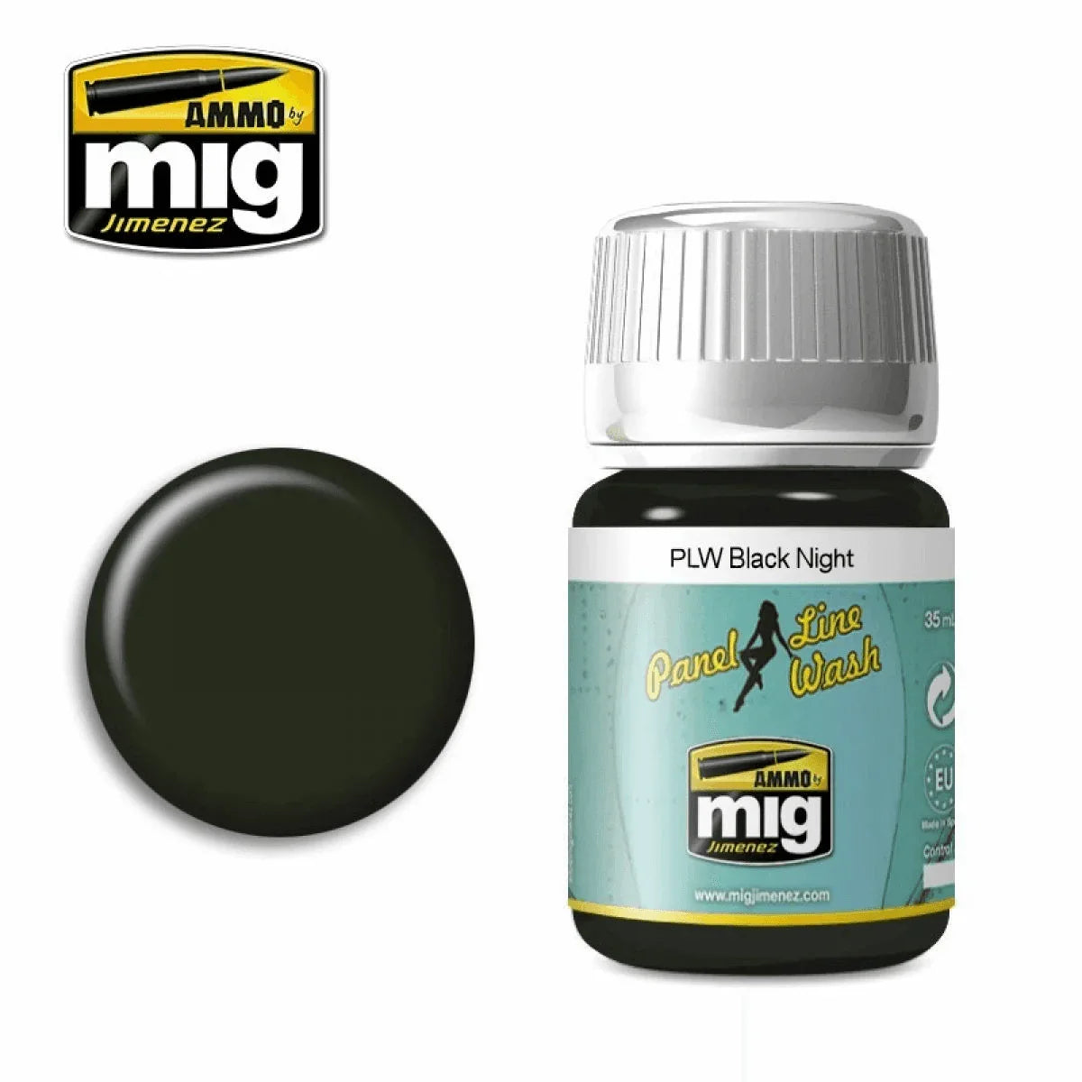 Ammo by MIG Panel Line Wash Black Night 35ml - Gap Games
