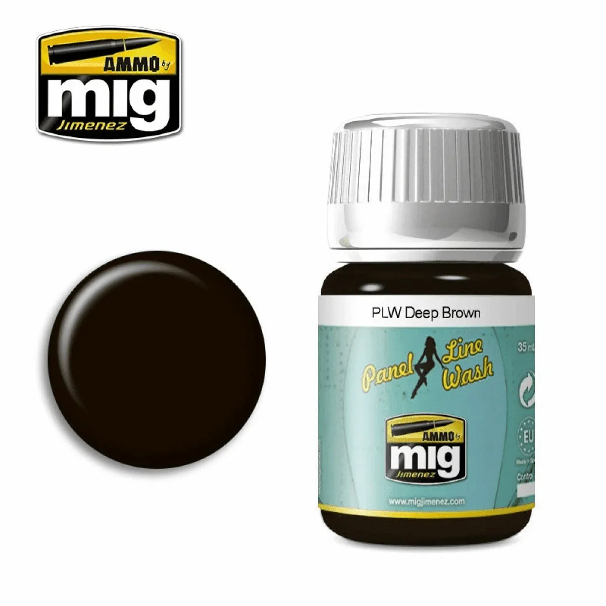 Ammo by MIG Panel Line Wash Deep Brown 35ml - Gap Games