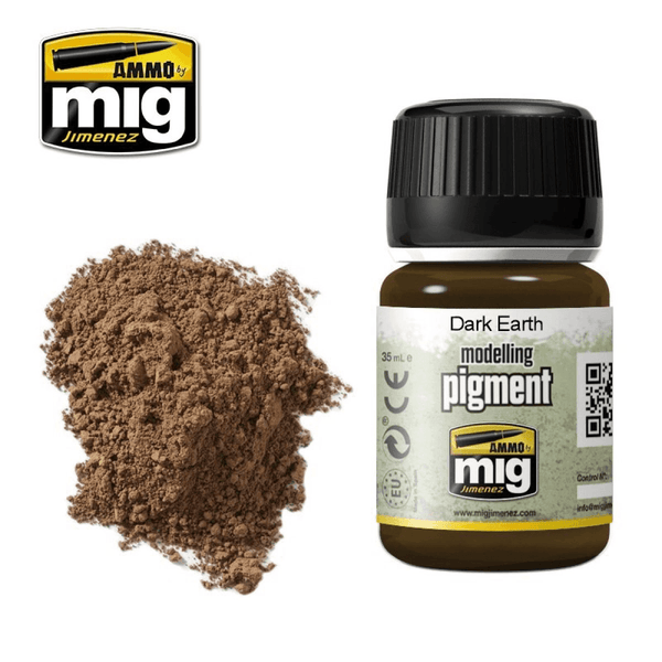 Ammo by MIG Pigments Dark Earth 35ml - Gap Games