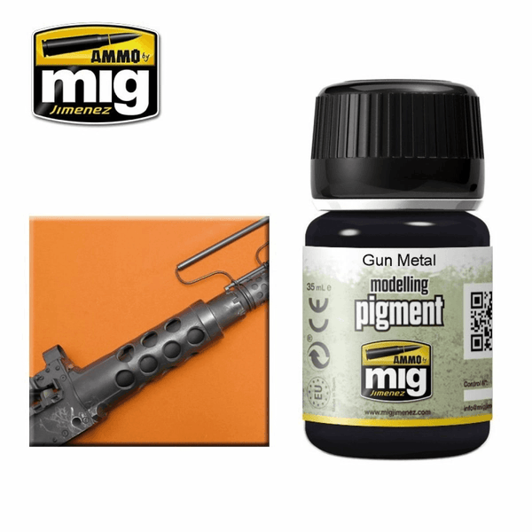 Ammo by MIG Pigments Gun Metal 35ml - Gap Games