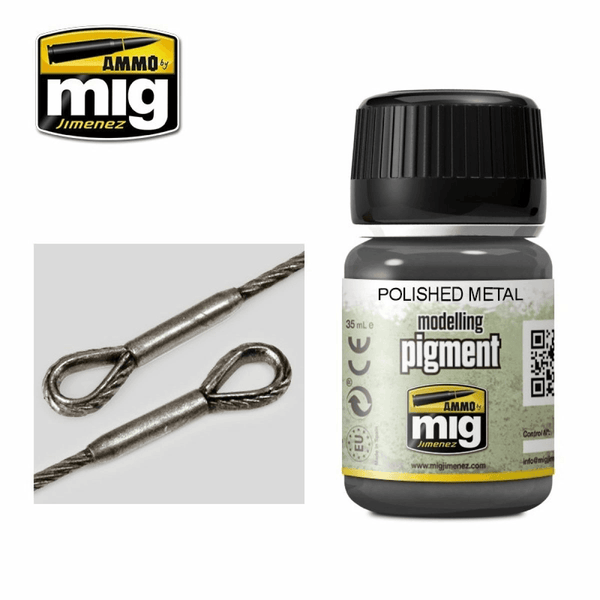 Ammo by MIG Pigments Polished Metal 35ml - Gap Games