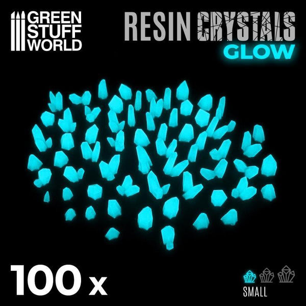 Aqua Turquoise Glow Resin Crystals - Small - Gap Games