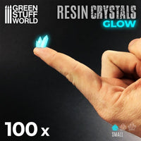 Aqua Turquoise Glow Resin Crystals - Small - Gap Games