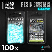 Aqua Turquoise Glow Resin Crystals - Small - Gap Games