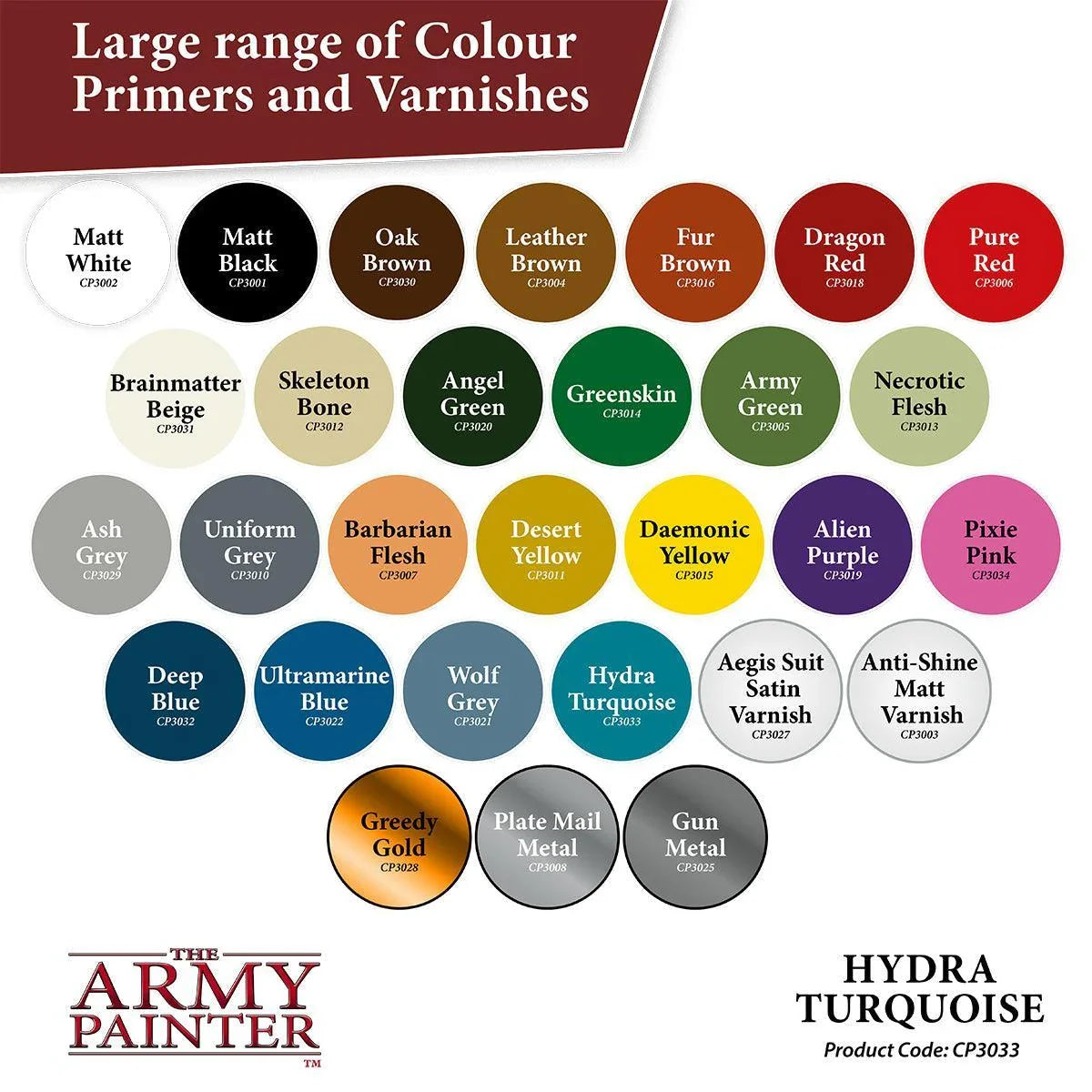 Army Painter Spray Primer Splash Release 2022 - Hydra Turquoise 400ml - PICKUP INSTORE ONLY - Gap Games