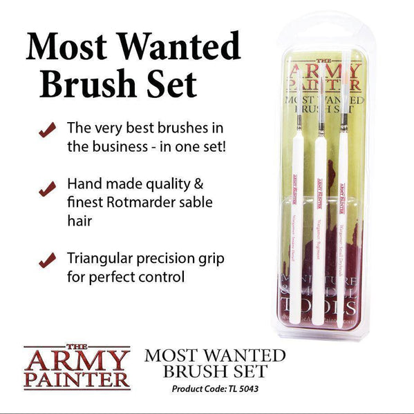 Army Painter - Starter Set - Wargamers Most Wanted Brush Set - Gap Games