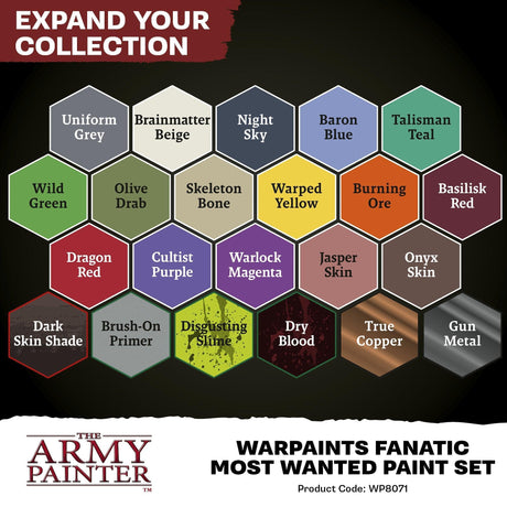 Army Painter Warpaints Fanatic - Most Wanted Paint Set - Gap Games