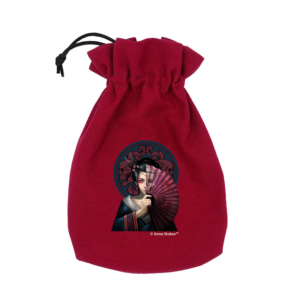Q Workshop - Anne Stokes - Dice Pouch - Geisha Skull