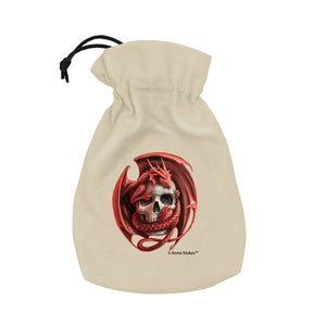 Q Workshop - Anne Stokes - Dice Pouch - Skull Embrace