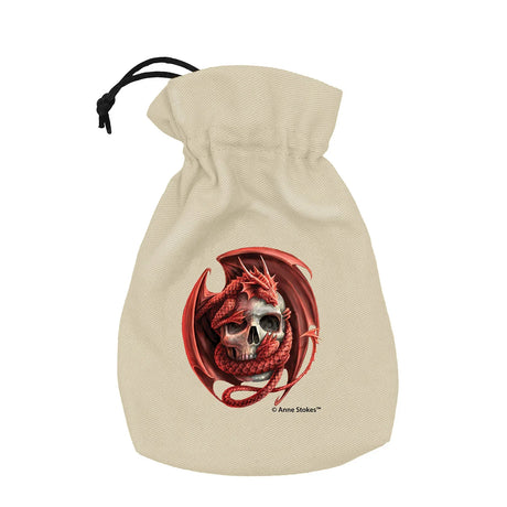 Q Workshop - Anne Stokes - Dice Pouch - Skull Embrace