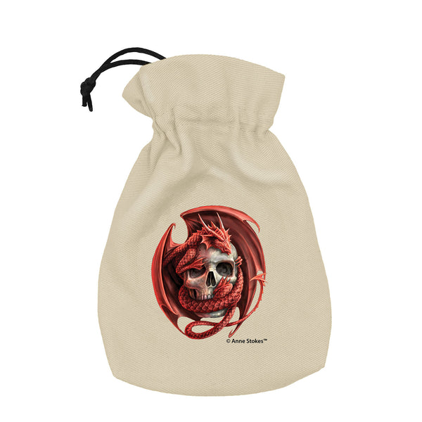 Q Workshop - Anne Stokes - Dice Pouch - Skull Embrace