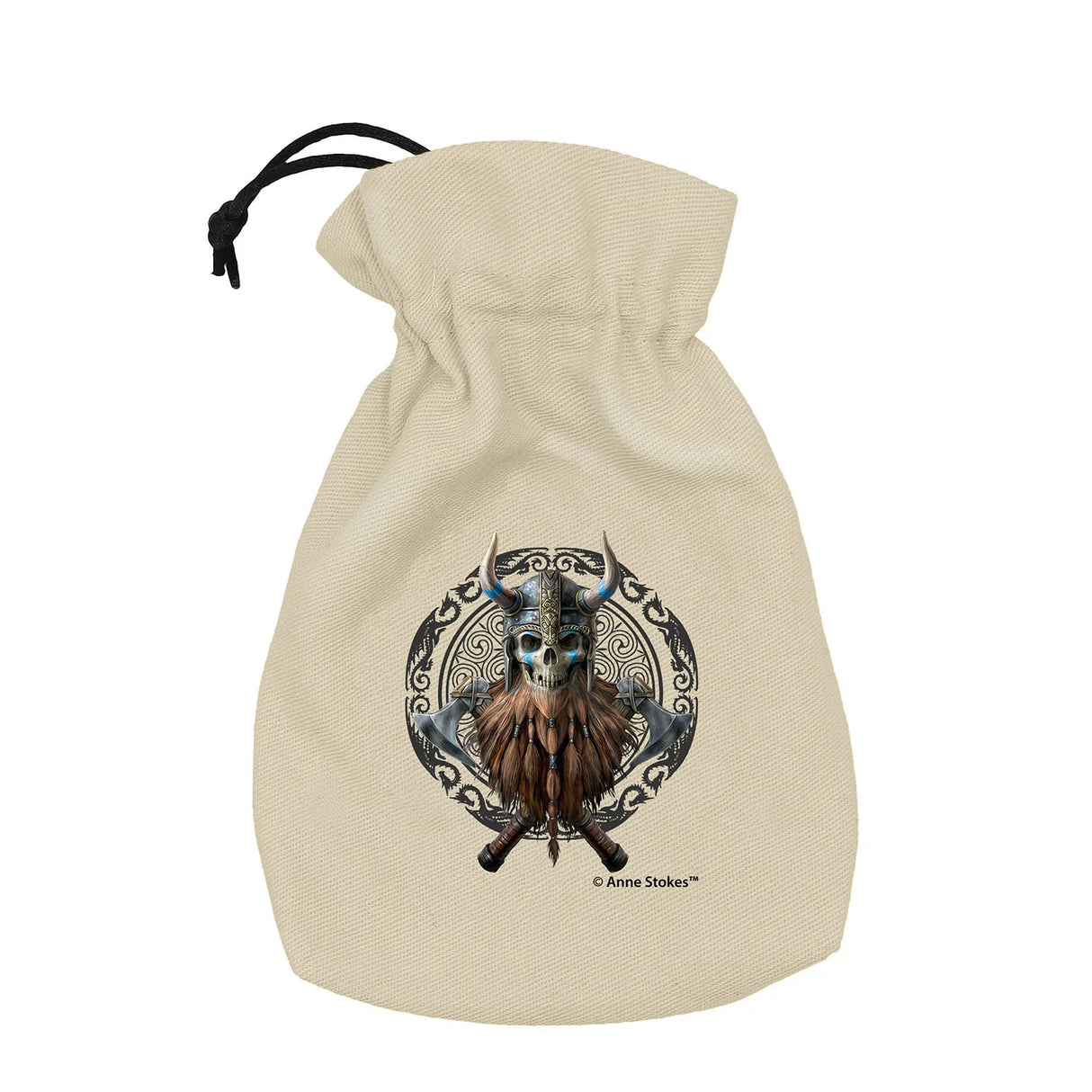 Q Workshop - Anne Stokes - Dice Pouch - Viking Skull