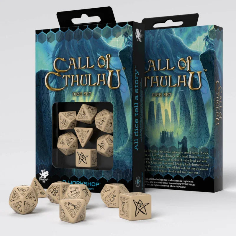 Q-Workshop Cthulhu Würfelbeutel – Beige, Hochwertig Und Langlebig Für Deine Rollenspiele