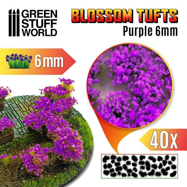 Blossom Tufts - 6mm Self-Adhesive - Purple - Gap Games