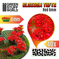 Blossom Tufts - 6mm Self-Adhesive Red - Gap Games