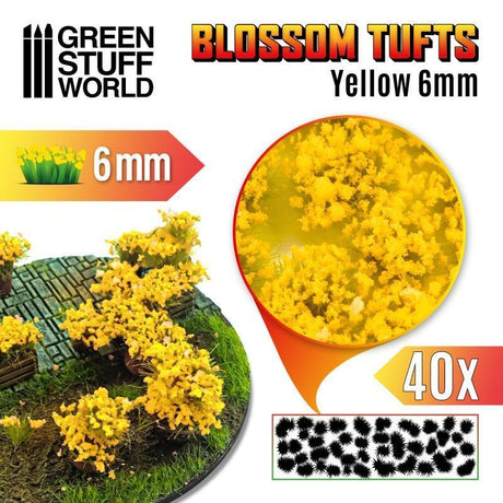 Blossom Tufts - 6mm Self-Adhesive Yellow - Gap Games