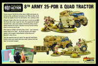Bolt Action - 8th Army 25 pounder Light Artillery, Quad & Limber - Gap Games