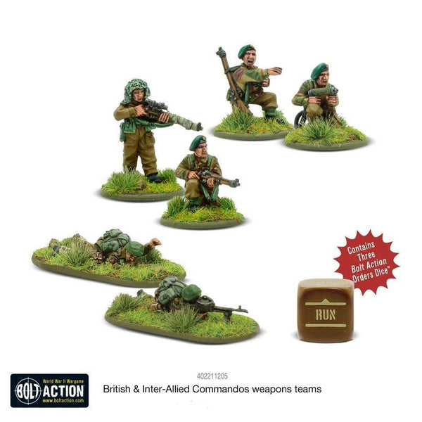 Bolt Action - British & Inter-Allied Commandos Weapons Teams - Gap Games