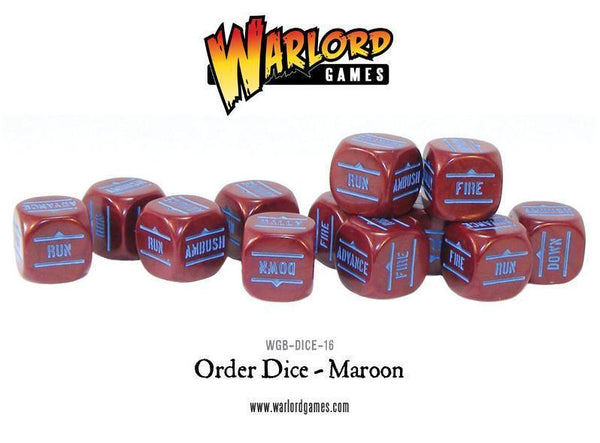 Bolt Action - Order Dice pack - Maroon - Gap Games