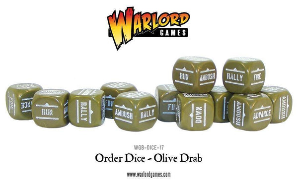 Bolt Action - Order Dice pack - Olive Drab - Gap Games