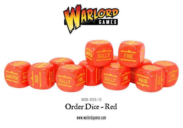 Bolt Action - Order Dice pack - Red - Gap Games