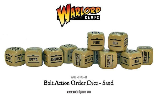 Bolt Action - Order Dice pack - Sand - Gap Games