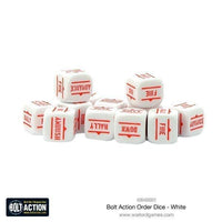 Bolt Action - Order Dice pack - White - Gap Games