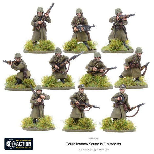 Bolt Action - Polish Infantry Squad in greatcoats - Gap Games