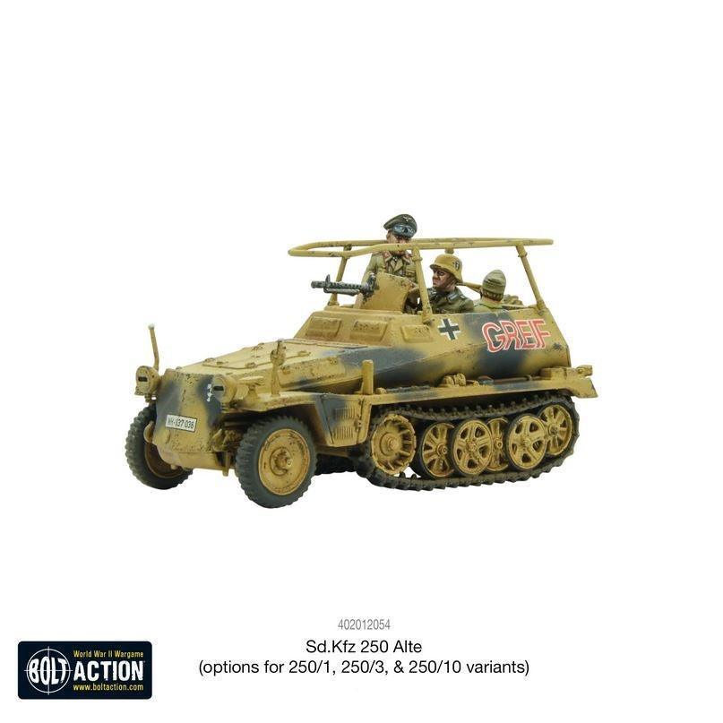 Bolt Action - Sd.Kfz 250 Alte Half-Track (Options For 250/1, 250/3 & 250/10 Variants) Plastic - Gap Games
