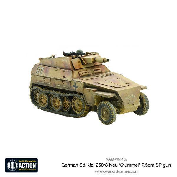 Bolt Action - Sd.Kfz 250/8 Neu 'Stummel' 7.5cm SP Gun - Gap Games