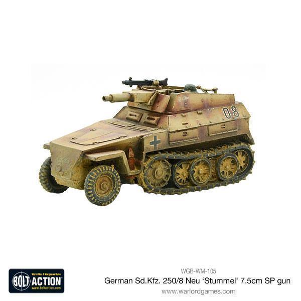 Bolt Action - Sd.Kfz 250/8 Neu 'Stummel' 7.5cm SP Gun - Gap Games