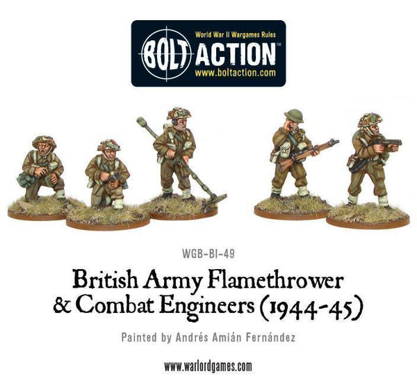 British Army Combat Engineers and Flame Thrower (5) - Gap Games