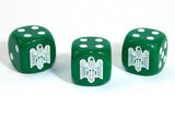 Chessex D6 Dice Axis and Allies Italian d6 Blank 1 Face Opaque Green/white x 1 - Gap Games