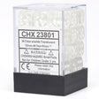 CHX 23801 Translucent 12mm D6 Dice Block Clear/White - Gap Games