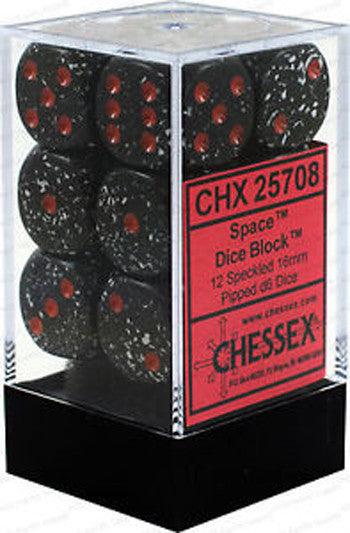 CHX 25708 Speckled 16mm D6 Dice Block Space - Gap Games