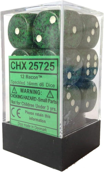 CHX 25725 Speckled 16mm D6 Dice Block Recon - Gap Games
